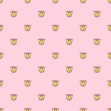 Vector girlish seamless pattern Stock Illustration