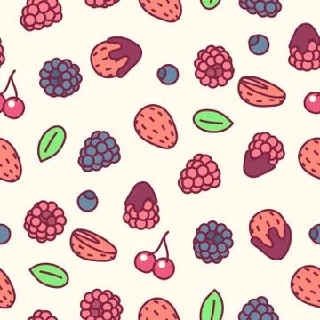 Vector girlish seamless pattern Illustrazione stock