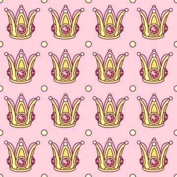 Vector girlish seamless pattern Stock Illustration