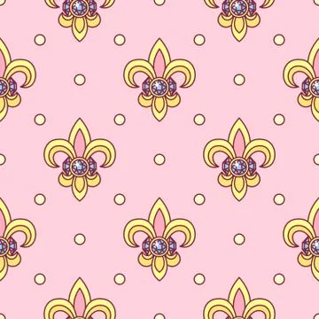 Vector girlish seamless pattern Illustrazione stock