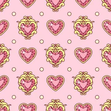 Vector girlish seamless pattern Stock Illustration