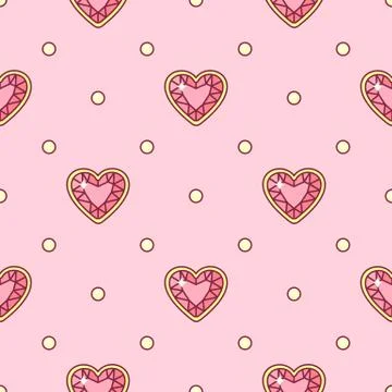 Vector girlish seamless pattern Stock Illustration