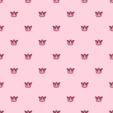 Vector girlish seamless pattern Stock Illustration