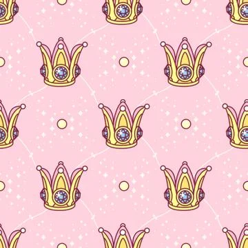 Vector girlish seamless pattern Stockillustratie