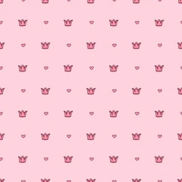 Vector girlish seamless pattern Stock Illustration