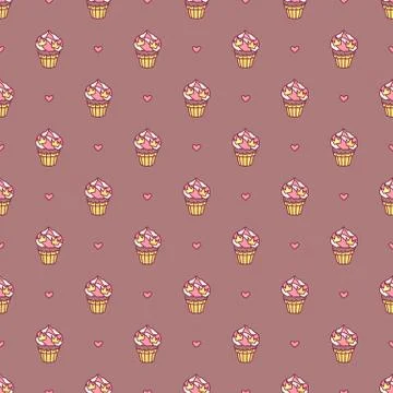 Vector girlish seamless pattern Stockillustratie