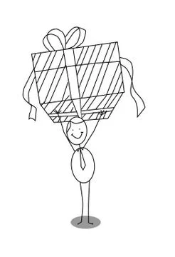 Vector give a gift Stock Illustration