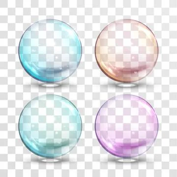 Vector glass ball with air bubbles inside Ilustração Stock