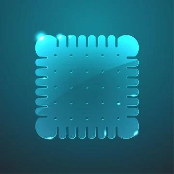 Vector glass biscuit  icon Stock Illustration