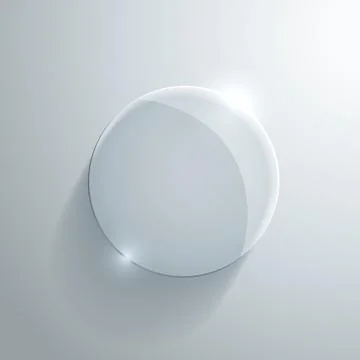 Vector glass circle icon. Eps10 Stock Illustration