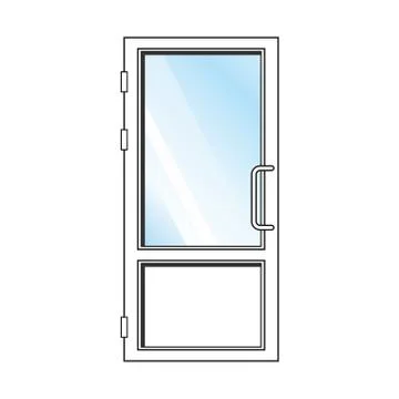 Vector glass door Stock Illustration