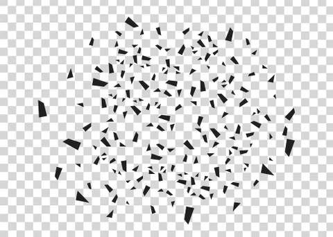 Vector glass explosion isolated. Shatter glass particle Stock Illustration