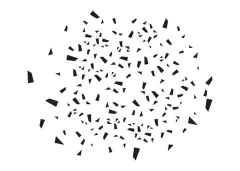 Vector glass explosion isolated. Shatter glass particle Stock Illustration