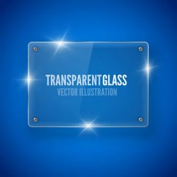 Vector glass frame. Illustrazione stock