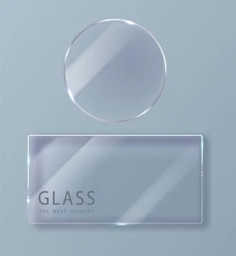 Vector glass frame. Isolated on a transparent background. Vector glass イラスト素材