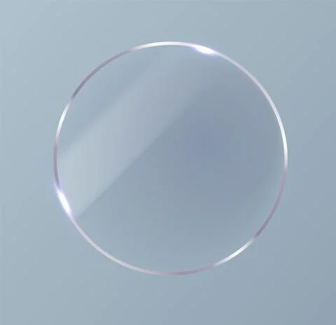 Vector glass frame. Isolated on a transparent background. Vector glass Stock Illustration