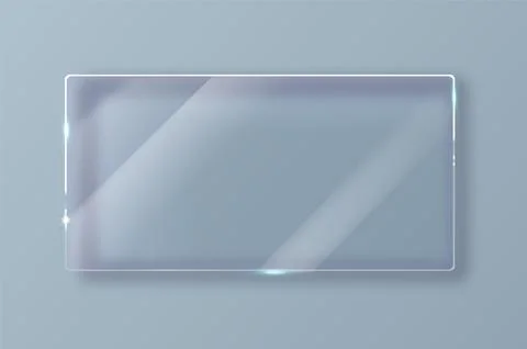 Vector glass frame. Isolated on a transparent background. Vector glass Stock Illustration