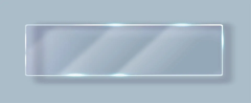 Vector glass frame. Isolated on a transparent background. Vector glass Stock Illustration