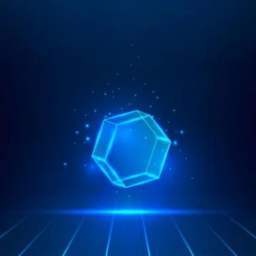 Vector glass hexagon Stock Illustration