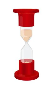Vector Glass hourglass with red tips 스톡 일러스트