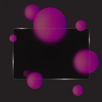 Vector glass morphism. Space for text, banner. Transparency effect. Place for Stock Illustration