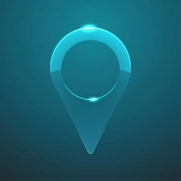 Vector glass navigation icon Stock Illustration