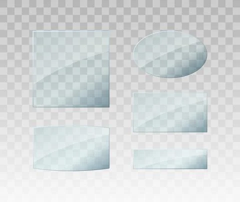 Vector glass plates isolated. Stock Illustration