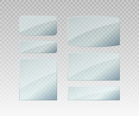 Vector glass plates isolated. Stock Illustration