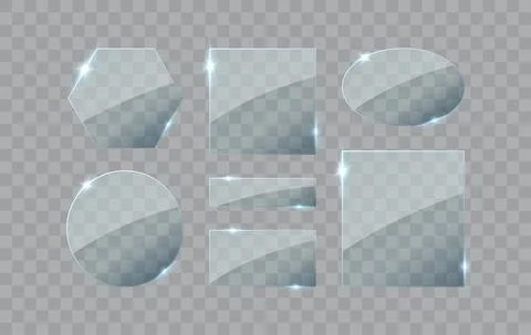 Vector glass plates isolated. Stock Illustration