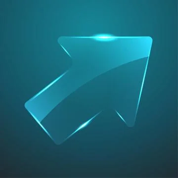 Vector glass pointer icon. Eps10 Stock Illustration