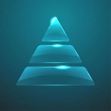 Vector glass pyramid icon Stock Illustration