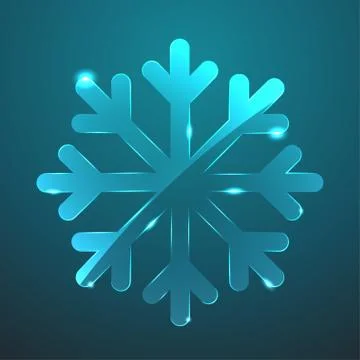 Vector glass snowflake icon. Eps10 Stock Illustration