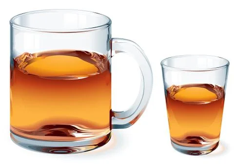 Vector glass of tea Stock Illustration