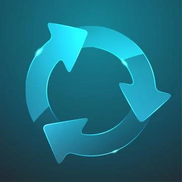 Vector glass three arrows icon. Eps10 Illustrazione stock