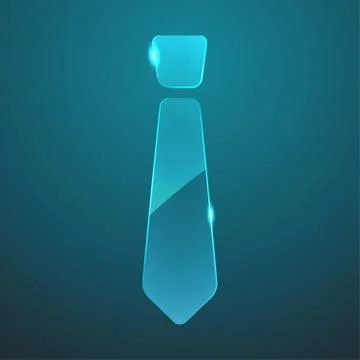 Vector glass tie icon Illustrazione stock