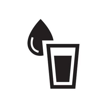 Vector glass of water icon Stock Illustration