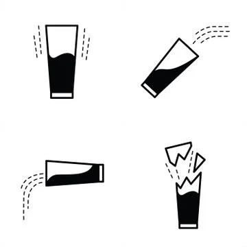 Vector glass of water icon Stock Illustration