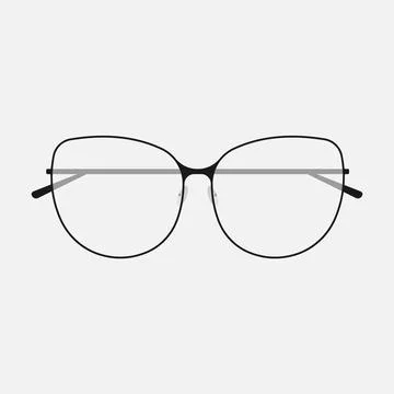 Vector glasses isolated on white background. Glasses silhouette. Stock Illustration