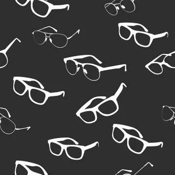 Vector Glasses Seamless Pattern Illustrazione stock