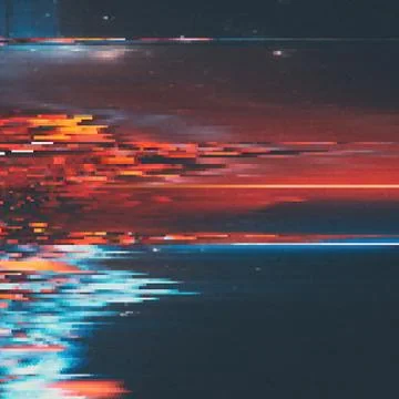 Vector glitch background. Digital image data distortion. Colorful abstract ba 库存插图