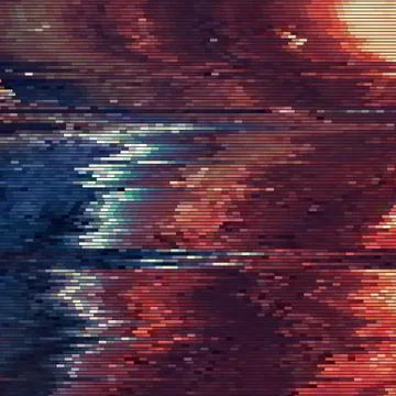 Vector glitch background. Digital image data distortion. Colorful abstract ba Stock Illustration