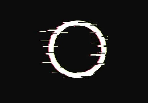 Vector glitch frames set. Geometric shapes with distortion effect.Glow Design Stock Illustration