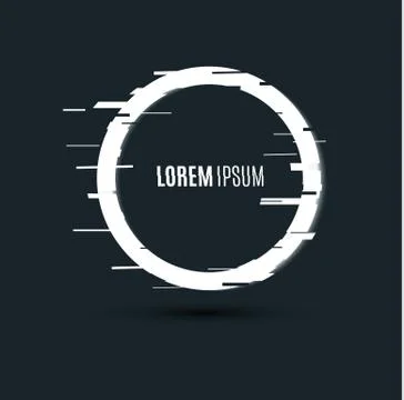 Vector glitch frames set. Geometric shapes with distortion effect.Glow Design Stock Illustration