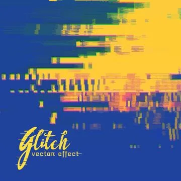 Vector glitch signal error background in duotone colors イラスト素材