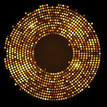 Vector glitter background and frame in disco style Stock Illustration