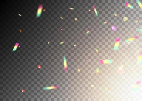 Vector glitter confetti background spray. Glamour colorful confetti falling Stock Illustration
