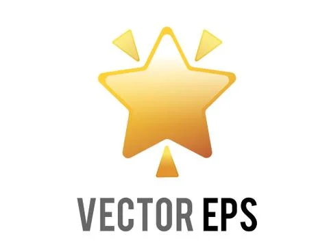Vector glittering flashes of sparkles, yellow gold glowing star icon with sty Illustrazione stock