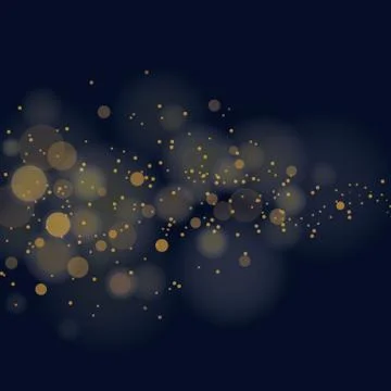Vector glittering stars on bokeh background Stock Illustration