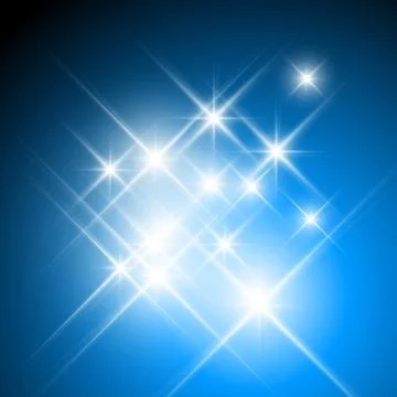 Vector glittering stars shine Stock Illustration