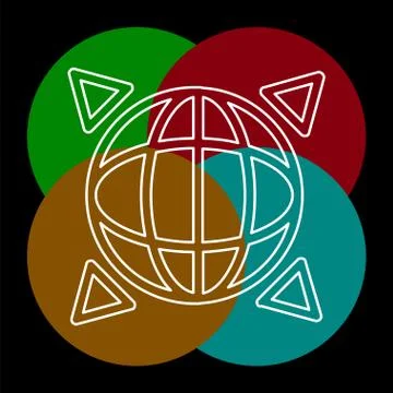 Vector global gps icon - navigation Stock Illustration